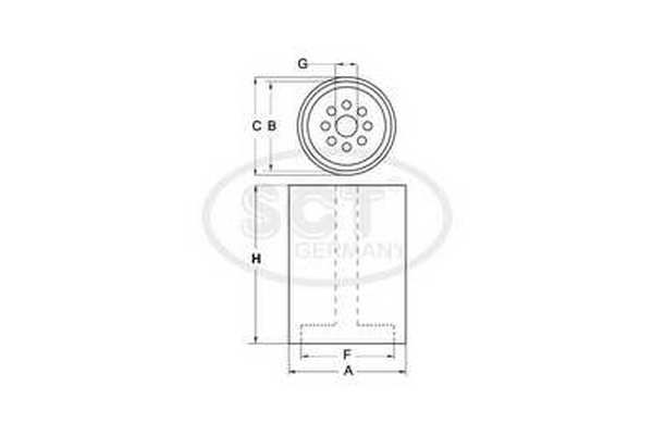 SCT GERMANY kuro filtras ST 6074